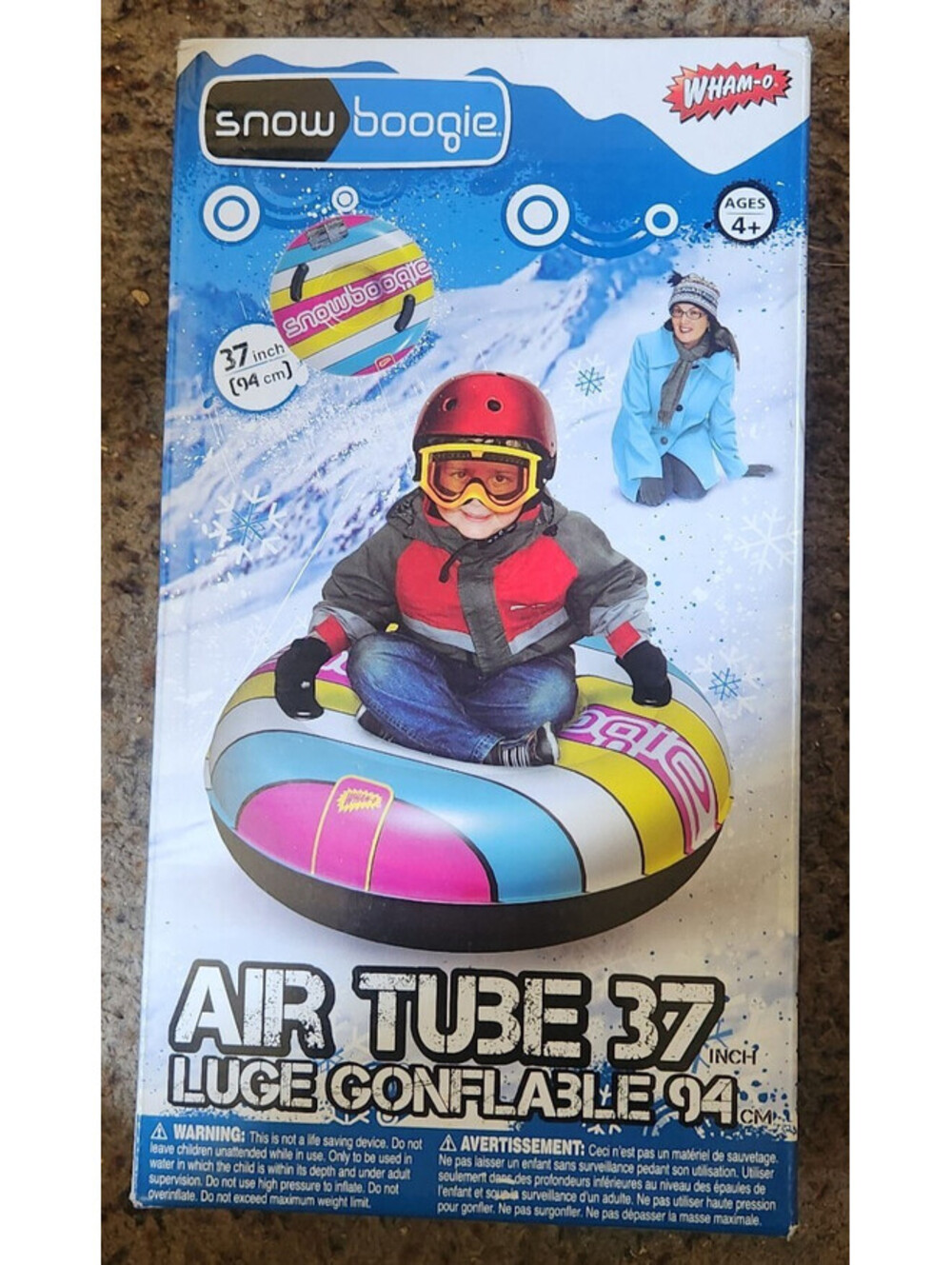 Wham-O SNOW BOOGIE 37" Youth Non-Towable Air Tube for Snow or Water NEW in BOX
